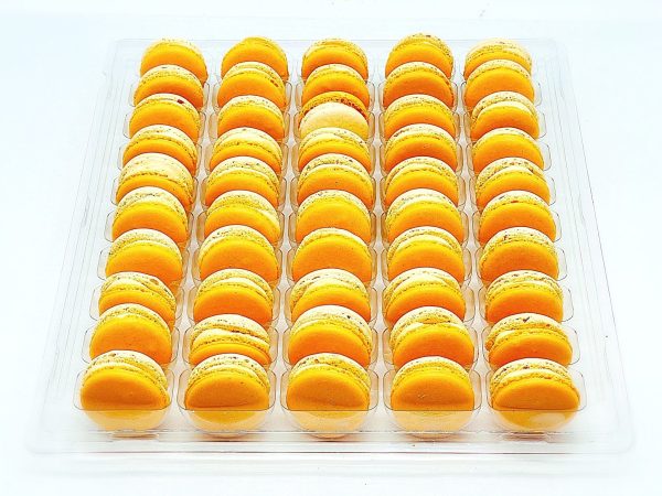 50 Pack Orange Pumpkin French Macaron Value Pack For Cheap