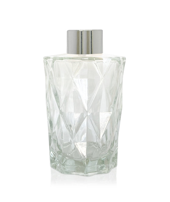 200ml Diamond Cut Diffuser Bottle - Silver Collar Online