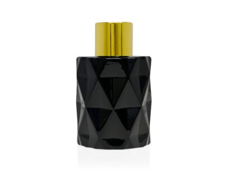 50ml Diamond Cut Black Diffuser Bottle - Gold Collar For Discount