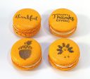 12 Pack Happy Thanksgiving Macaron Collection with Clear Gift Box | Ideal for Thanksgiving Festivities For Sale