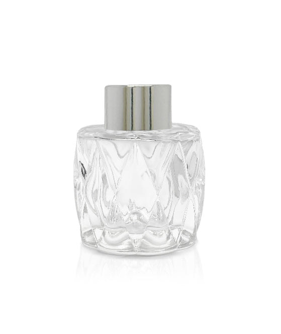 50ml Retro Diamond Diffuser Bottle - Silver Collar For Sale