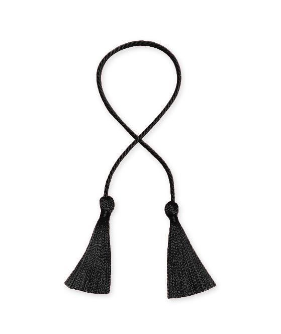 Double Black Metallic Tassel Sale