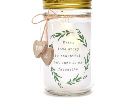 Love Story Light Up Jar -  My Favourite  Cheap