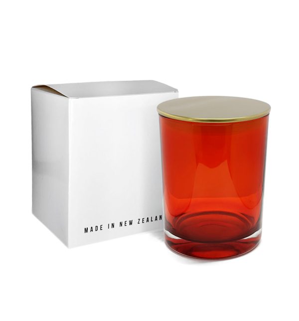 Vogue Tumbler - Red Jar with Gold Metal Lid 250ml Online