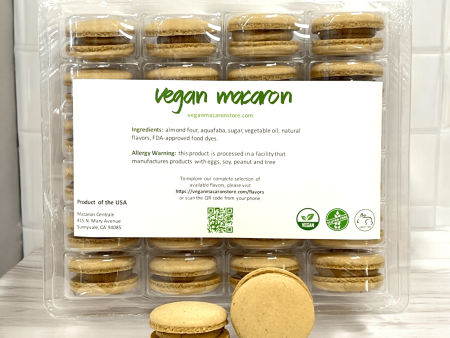 All Natural Thai Coffee (Oliang) Vegan French Macarons | Available in 24 & 48 Pack Supply