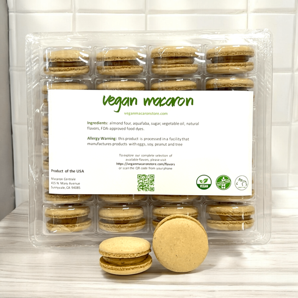 All Natural Thai Coffee (Oliang) Vegan French Macarons | Available in 24 & 48 Pack Supply