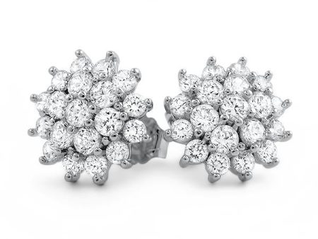 1.4 CTW Simulated Diamond Flower Earrings Online