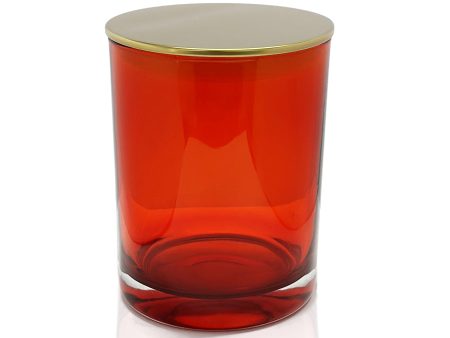 Vogue Tumbler - Red Jar with Gold Metal Lid 250ml Online