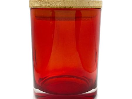 Vogue Tumbler - Red Jar  with Wooden Lid 250ml Online