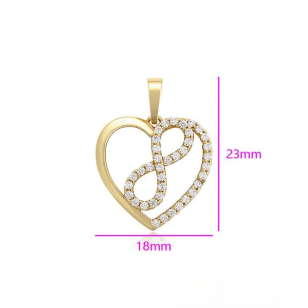 Precious Love Heart Pendant With Necklace For Discount