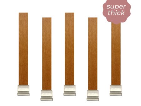 Super Thick 8mm x 9cm Wooden Wicks with Metal Base Supply