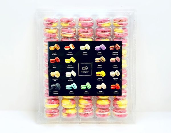 50 Pack Cranberry and Yuzu French Macaron Value Pack on Sale