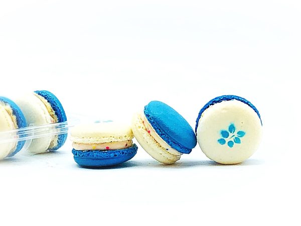 6 Pack Blueberry Sundae French Macarons Fashion