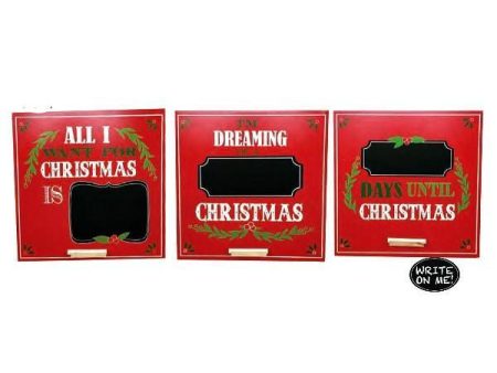 12  Chalkboard Countdown Christmas Sayings Sign For Sale