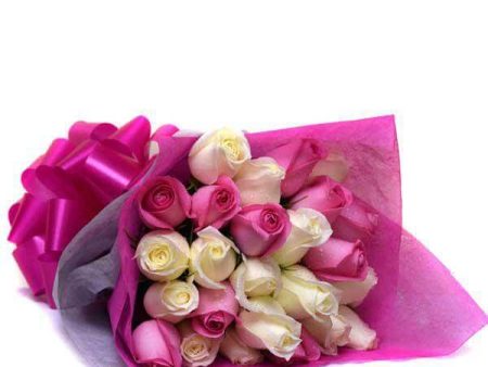 Pink and White Rose Bouquet Supply