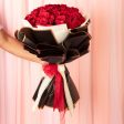 50 Red Roses Hand Tied Bouquet Fashion