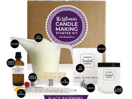 The Ultimate Candle Making Starter Kit - Black Raspberry & Vanilla - Clear Pharmacist Sale