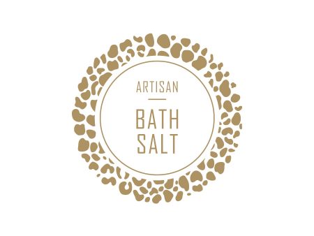 28. Artisan Bath Salt Label 4.2cm Dia - Transparent with Gold Shiny Foil Supply