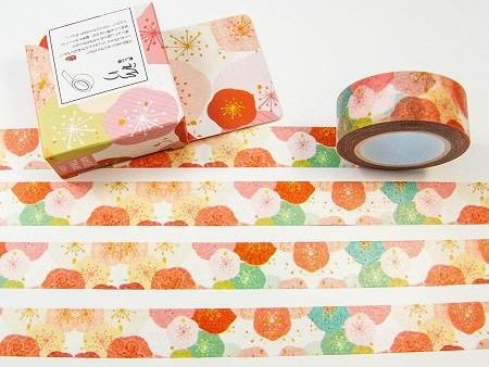 Cherry Blossom Colourful Floral Washi Masking Tape For Sale