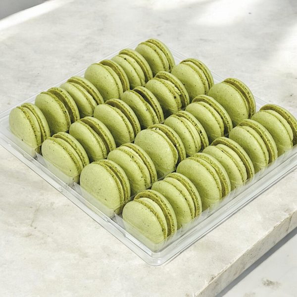 All Natural Creamy Matcha Vegan French Macarons | Available in 24 & 48 Pack Cheap