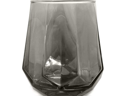 Taper Octagon Glass Candle Jar 310ml - Smoke Grey Online now