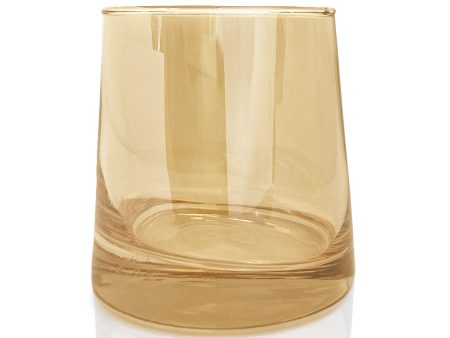 Taper Glass Candle Jar 270ml - Soft Gold Supply