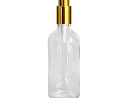 100ml Glass Bottle with Pump and Gold Lid Online Sale