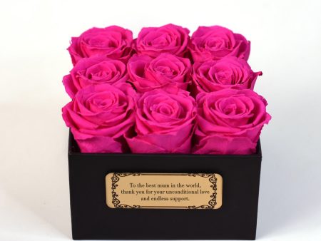 Perky Pink Preserved Roses in a Box For Sale