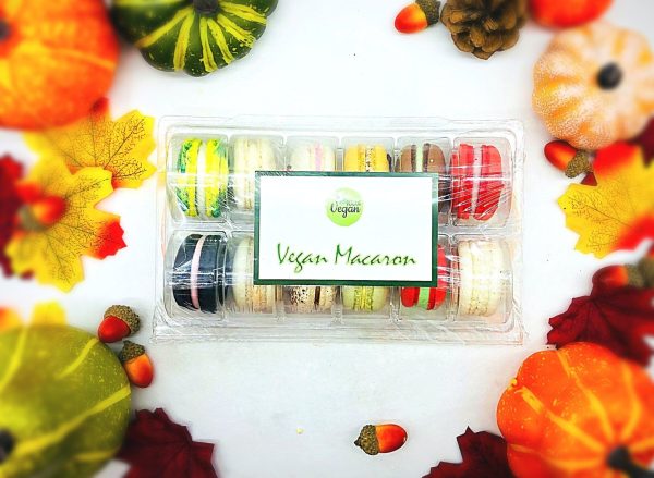 Surprise Me! 12 Pack Vegan French Macarons Set | , Dairy Free | 12 Different Flavors of Fun! For Sale