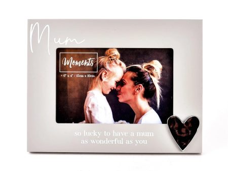 Moments Wooden Photo Frame with Heart 6  x 4  - Mum For Sale