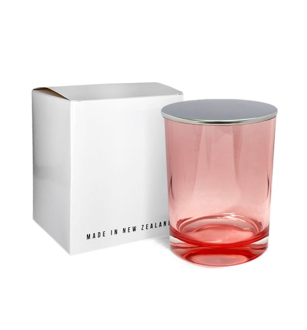 Vogue Tumbler - Pink Jar with Silver Metal Lid 250ml For Sale