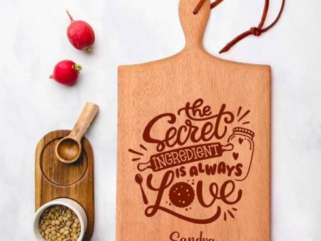 Personalised Chopping Board - Cooking With Love Sale