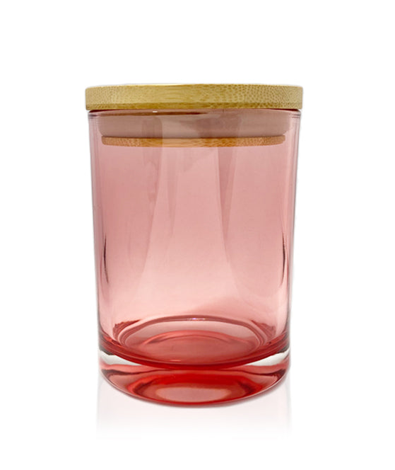 Vogue Tumbler - Pink Jar  with Wooden Lid 250ml For Sale