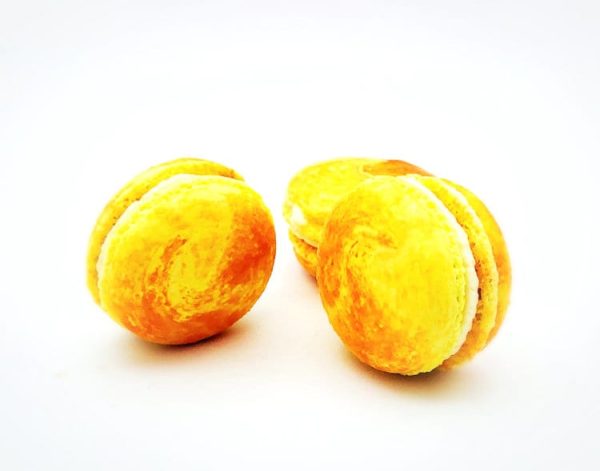 6 Pack  peach n cream macarons | ideal for celebratory events. Discount