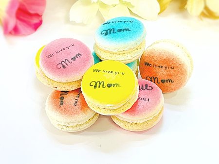 We Love You, Mom French Macaron | Customizable Flavor Macarons | Available in 6, 12, 24 Pack Discount