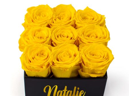 Yellow Forever Roses in a Box Online Hot Sale