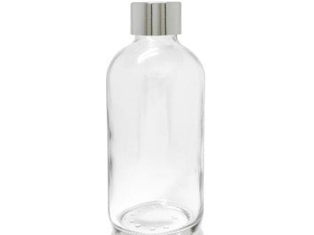 250ml Clear Pharmacist Diffuser Bottle - Silver Collar For Cheap