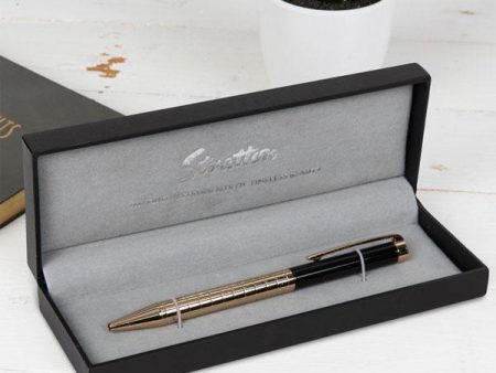 Stratton Executive  Ballpoint pen-Black & Gold Hot on Sale