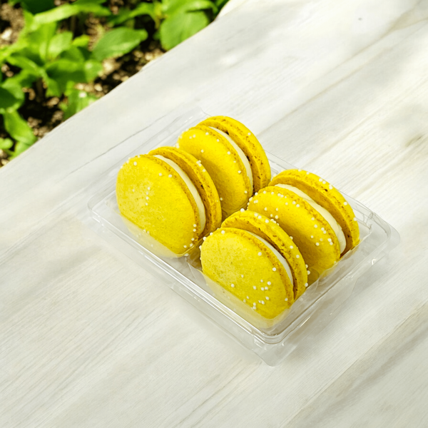 All Natural Creamy Pineapple Vegan French Macarons | Available in 4 & 12 Pack Sale