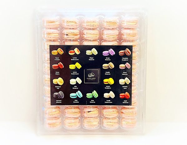 50 Pack Peppermint Raspberry French Macaron Value Pack Cheap