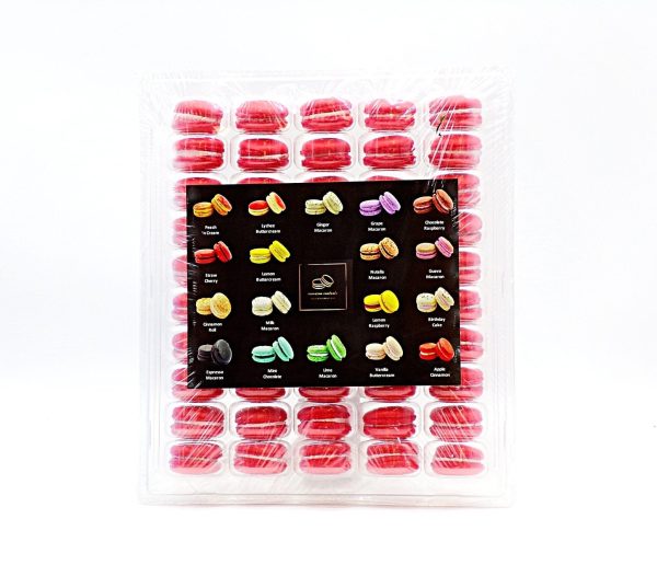 50 Pack Straw-Cherry  French Macaron Value Pack Fashion