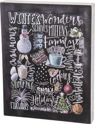 14  Box Sign Primitives by Kathy Christmas Winter Wonders Snowman For Sale