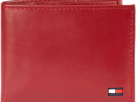 Tommy Hilfiger Men s Leather Wallet - Red For Cheap