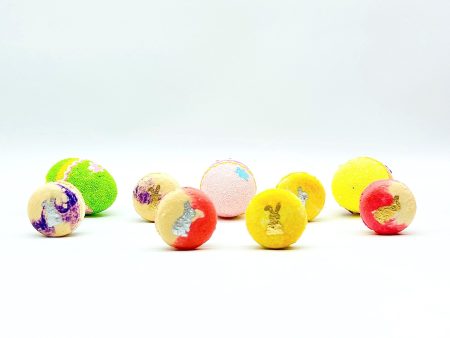 French Macaron Pastel Bunny Set | Gold and Silver Decorated | Available in 6, 12 & 24 pack Hot on Sale