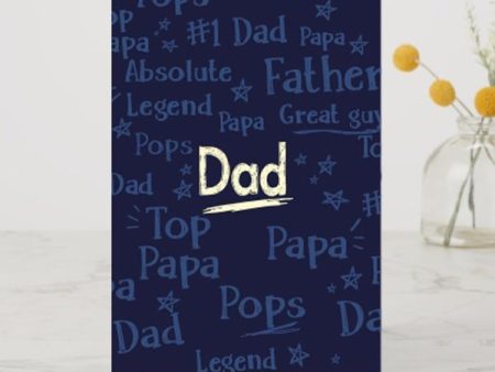 Top Papa Dad A6 Card Fashion