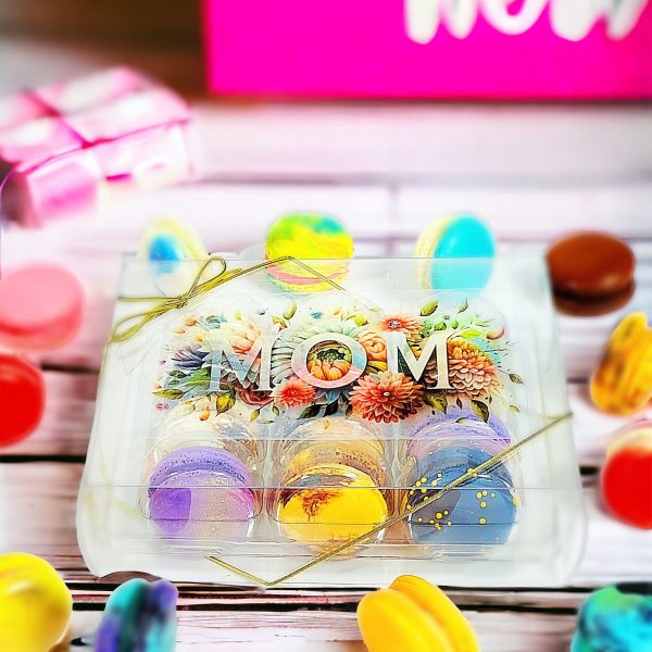 MOM | 12 Pack Assortment French Macarons | Each macaron is labeled with its flavor for easy identification Hot on Sale