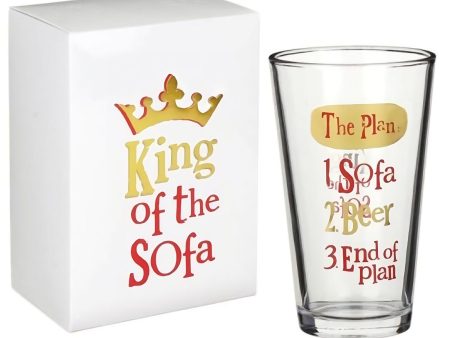 Brightside King of the Sofa Beer Glass Cheap