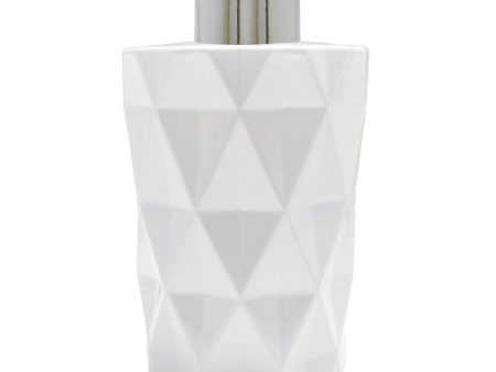 200ml Diamond Cut White Diffuser Bottle - Silver Collar Online Hot Sale