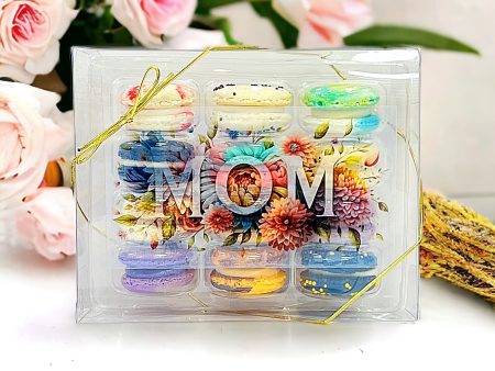 MOM | 12 Pack Assortment French Macarons | Each macaron is labeled with its flavor for easy identification Hot on Sale