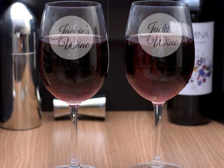 Personalised Set of 2 Giant Wine Glasses - Jackie s Wine Cheap